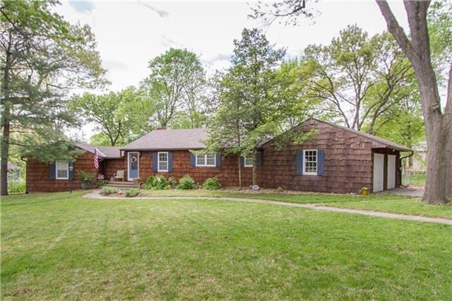 Treed, level lot.  Nice curb appeal!