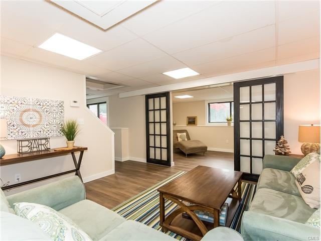 Lower level - family room with view into 3rd bedro