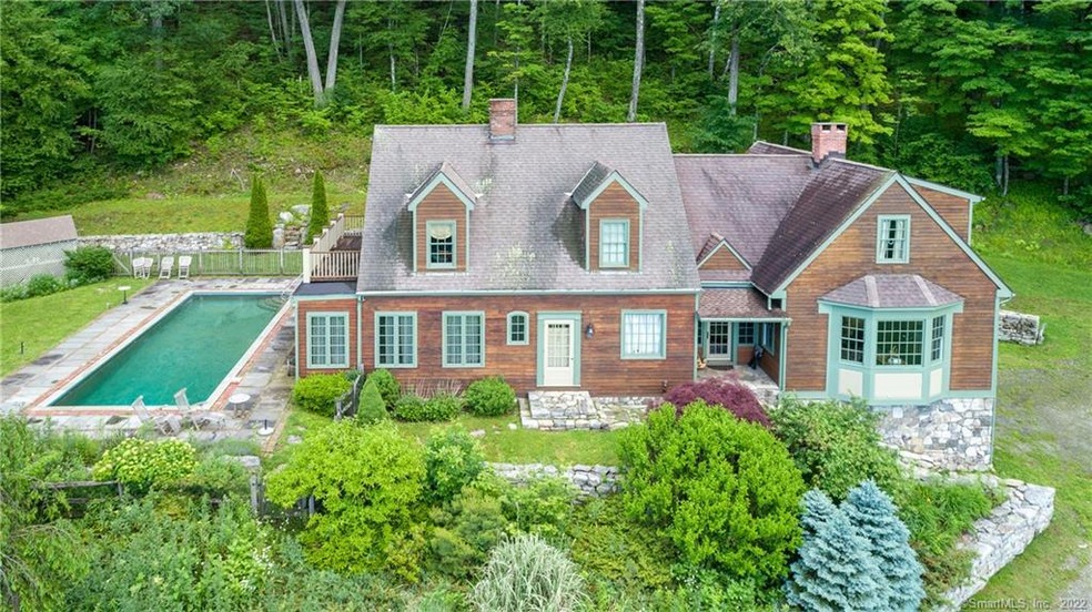 View from above the house and pool