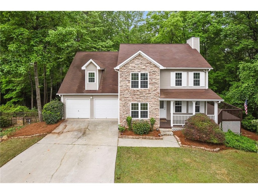 Front of Home with Stone Feature