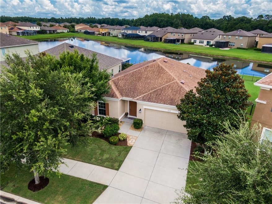 Front Aerial - with view of Pond Behind