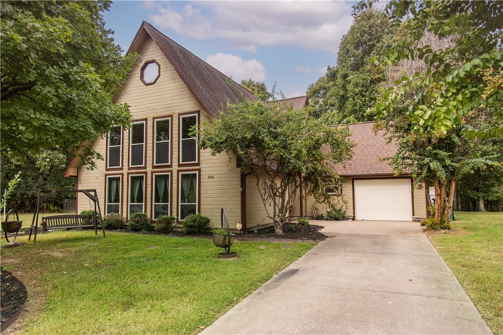 This A frame chalet sits on a 1.1 acre lot
