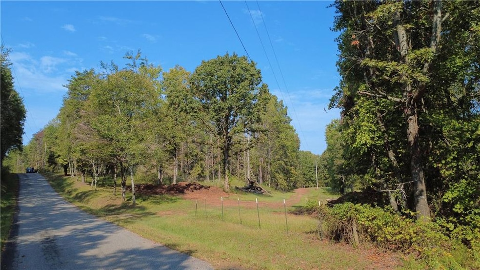 View of asphalt road with a view of trees