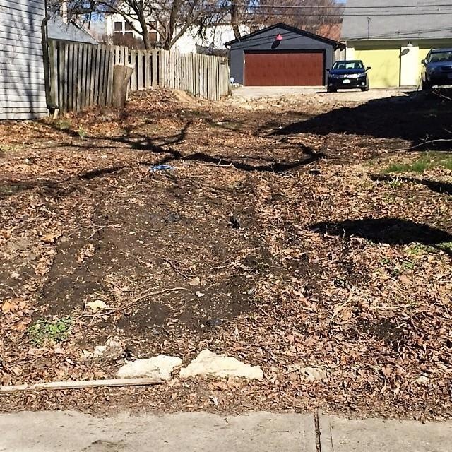 Cleared Lot - view from Sidewalk