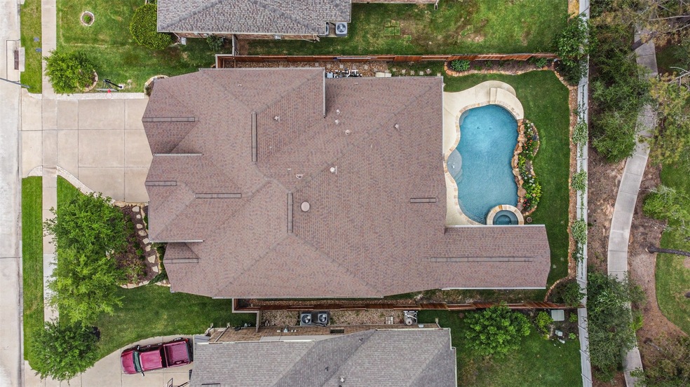 Aerial view of the home.