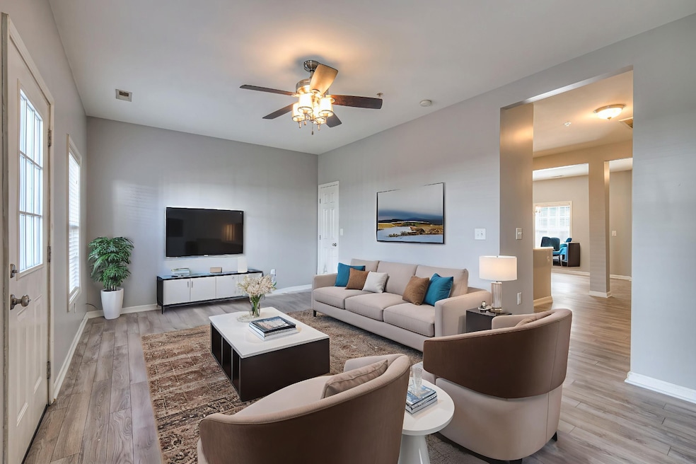 Virtually staged living room