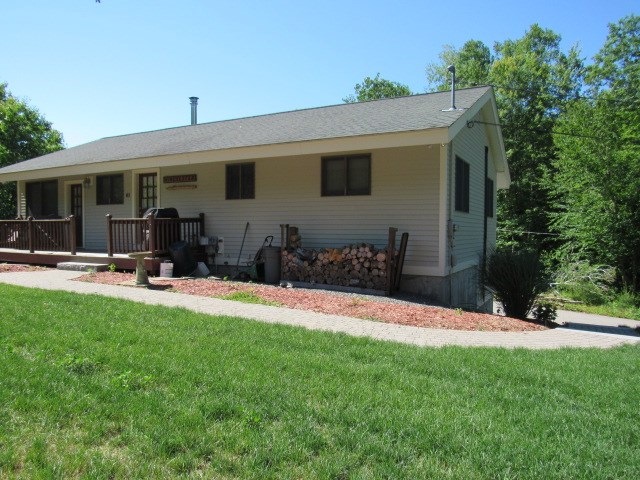 landscaped front lawn