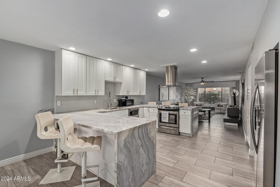 Waterfall counter tops