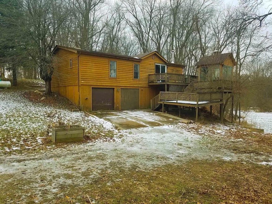 Front of home and garage.