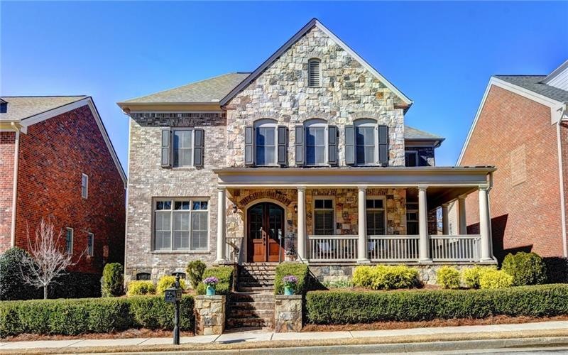 Gorgeous Brick & Stone features rocking chair wrap