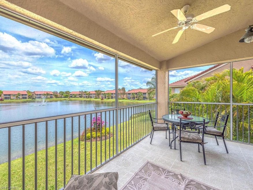 Expansive lake & fountain views from wrap-around l