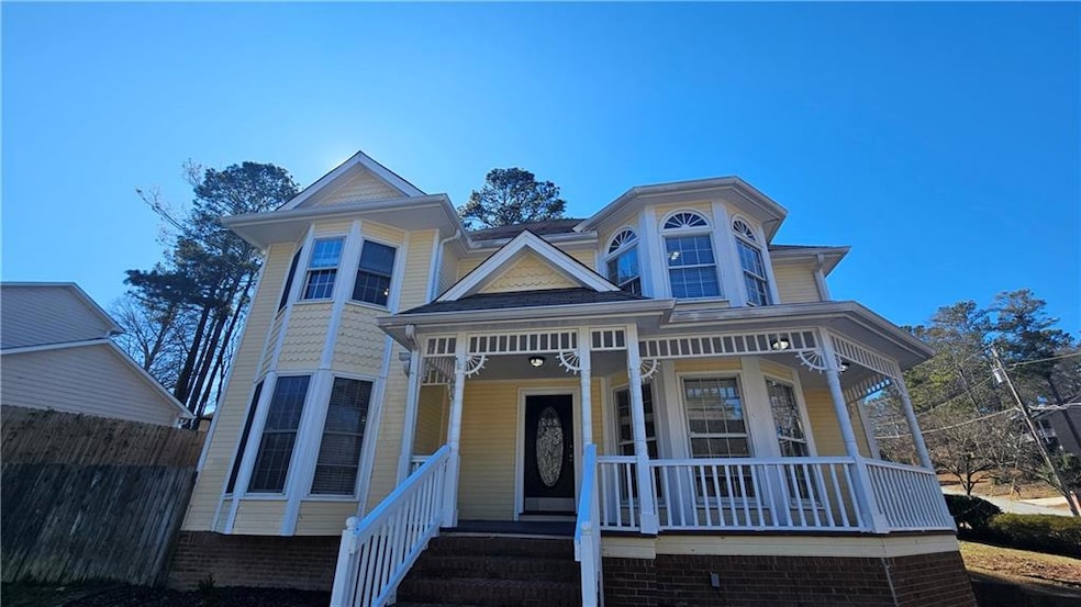 View of front of home with a porch