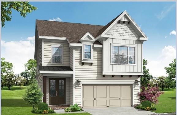 The Carter Exterior Design with Double Doors