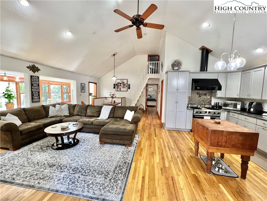Soaring vaulted ceilings