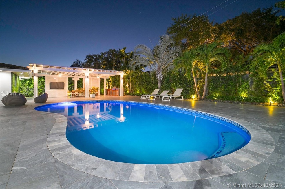 VIEW OF POOL IN THE EVENING