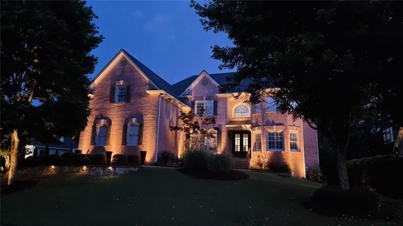 Exterior night view.