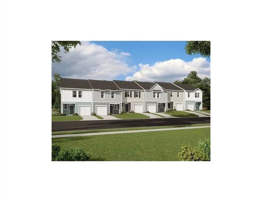 Multi unit property featuring a residential view and a front lawn
