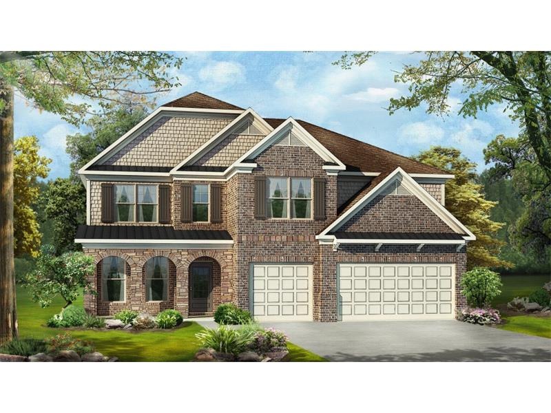 Color rendering of plan & elevation