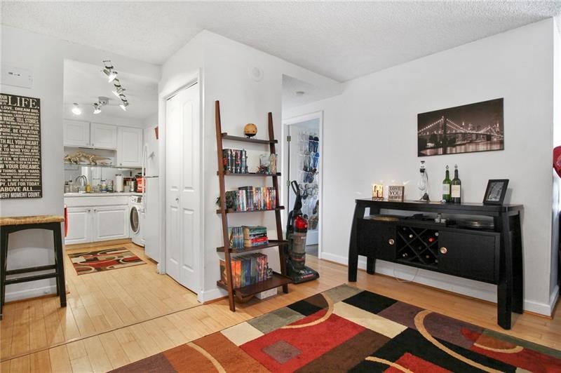 Enter into the dining room with kitchen to the lef