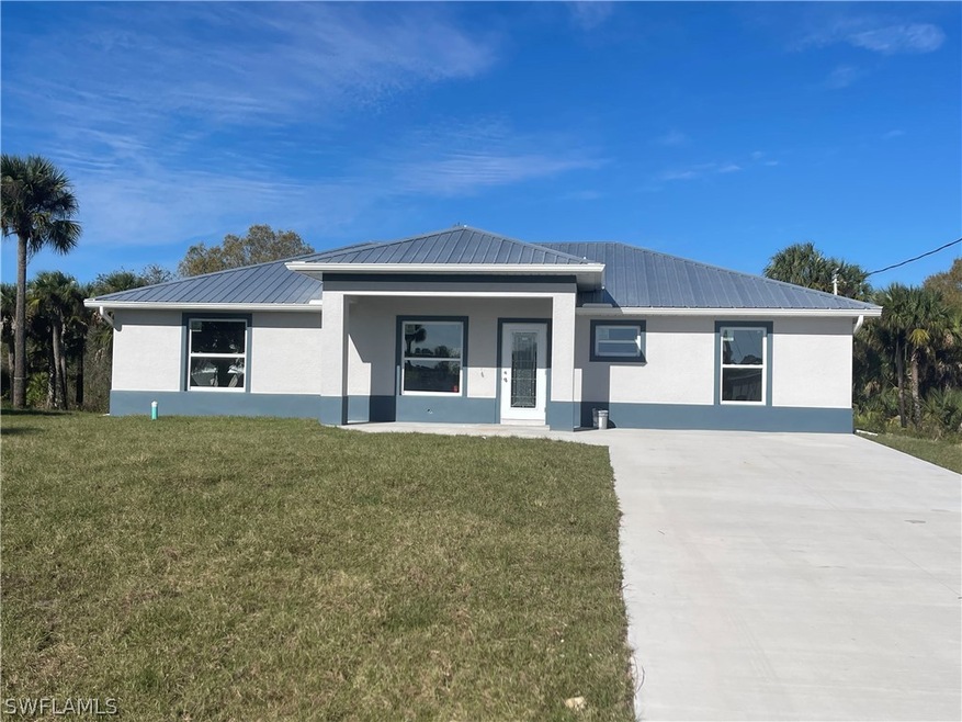 View of front of home with a front yard