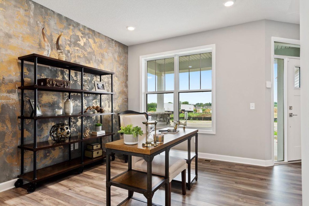 Located at the front of the home, this flex room is just that...flexible! Large enough for a nice formal dining room and a terrific size for a private home office -Photos are of a decorated model home and finishes will vary.