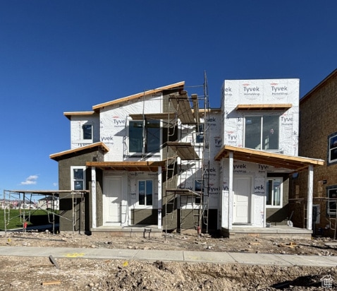 View of property in mid-construction