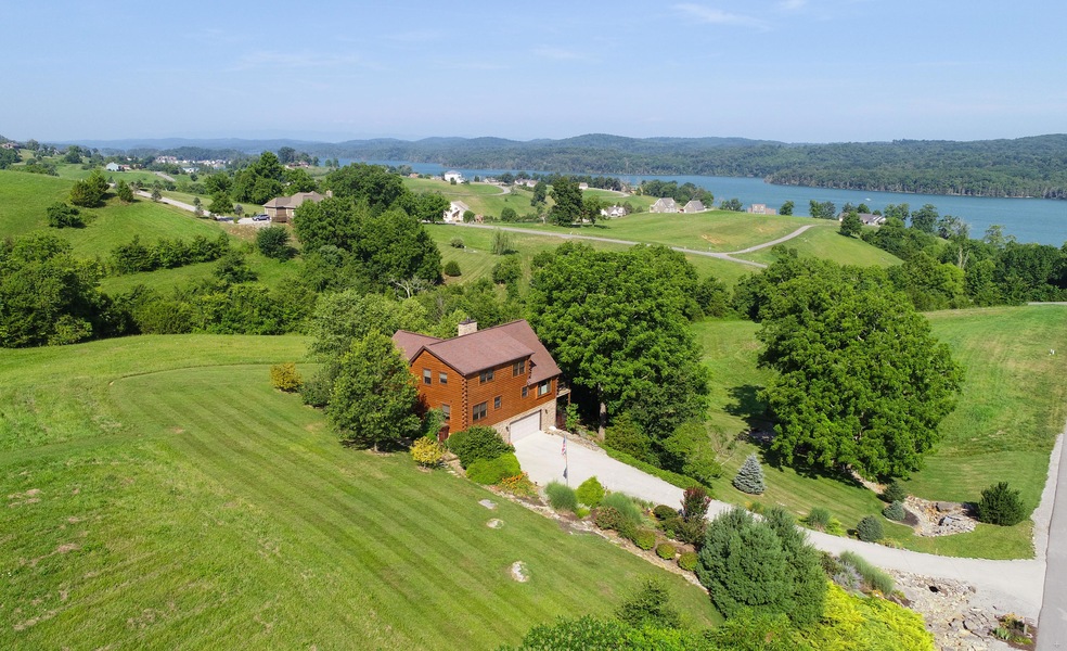 Log home with lake views