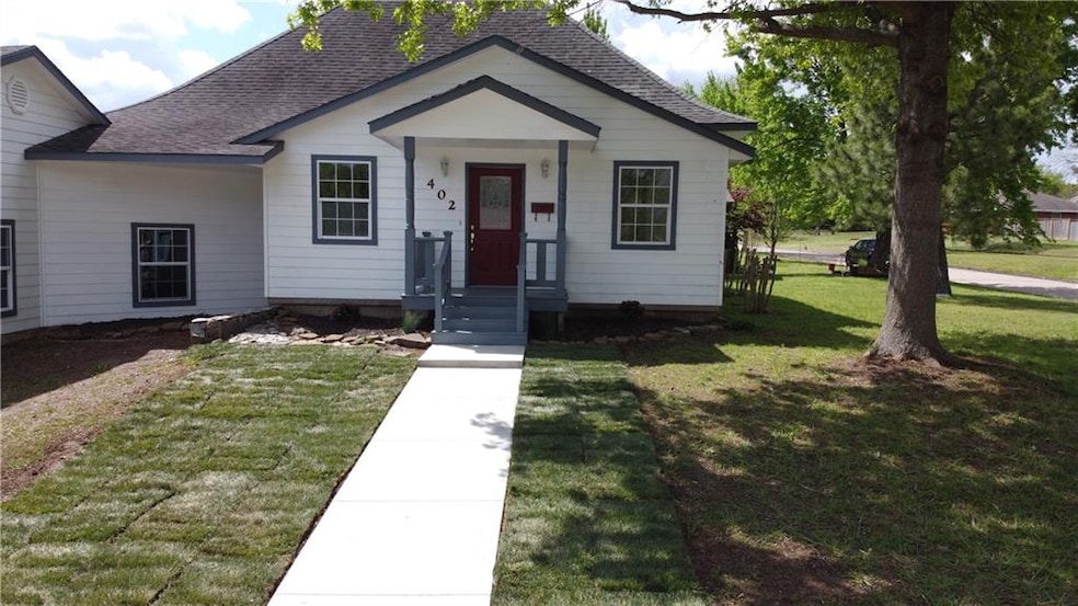 Street Side entry with new concrete sidewalk and t