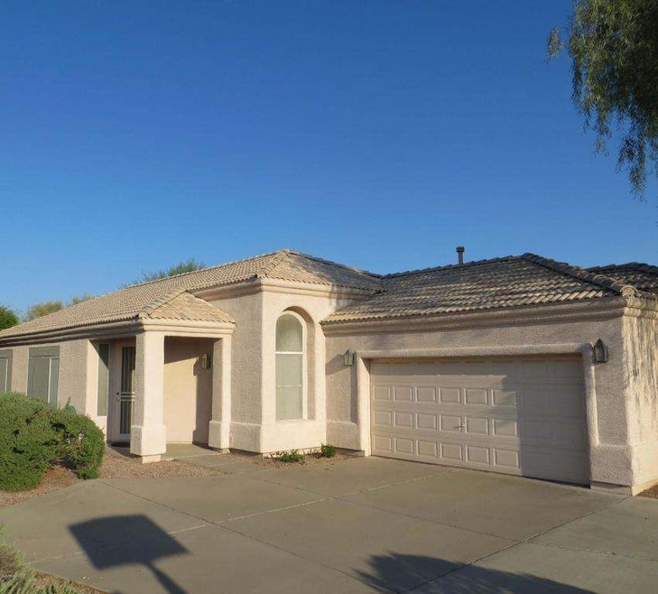 Front door and Garage