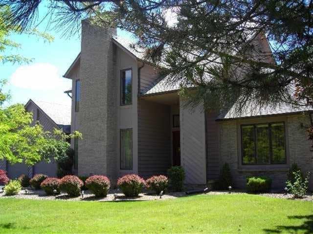 Exterior Front. Dramatic lines to this contemporar