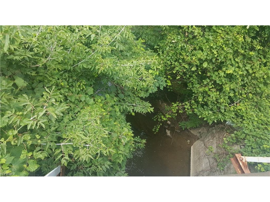 View from bridge on Columbus ave. The river/creek 