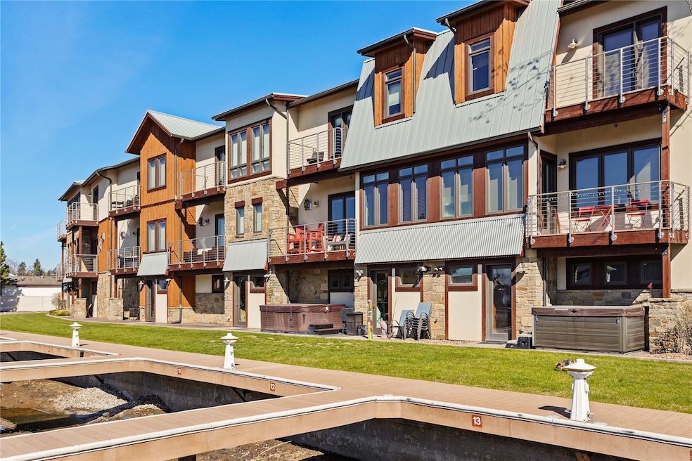Front of condo view from boat docks