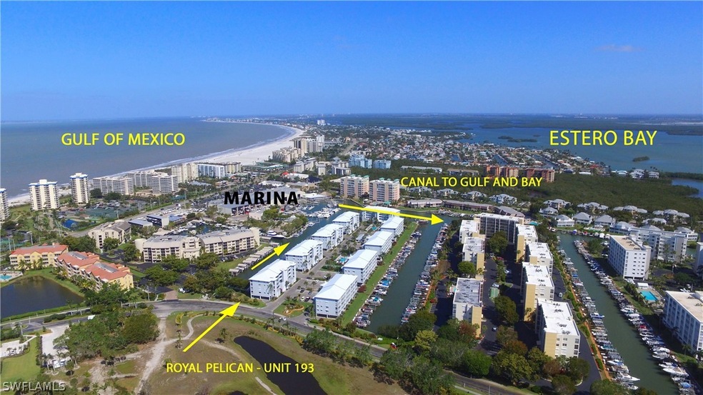 GREAT BOATING LOCATION!  UNIT HAS PEACEFUL CANAL VIEWS.  BOAT DOCKS AVAILABLE FOR LEASE OR PURCHASE.  FROM THIS LOCATION, YOU COULD BE BOATING IN THE OPEN WATERS OF THE GULF IN APPROXIMATELY 20 MINUTES OR TRAVEL ESTERO BAY TO OUR POPULAR NORTH END RESTAURANTS, SHOPS AND BARS.
