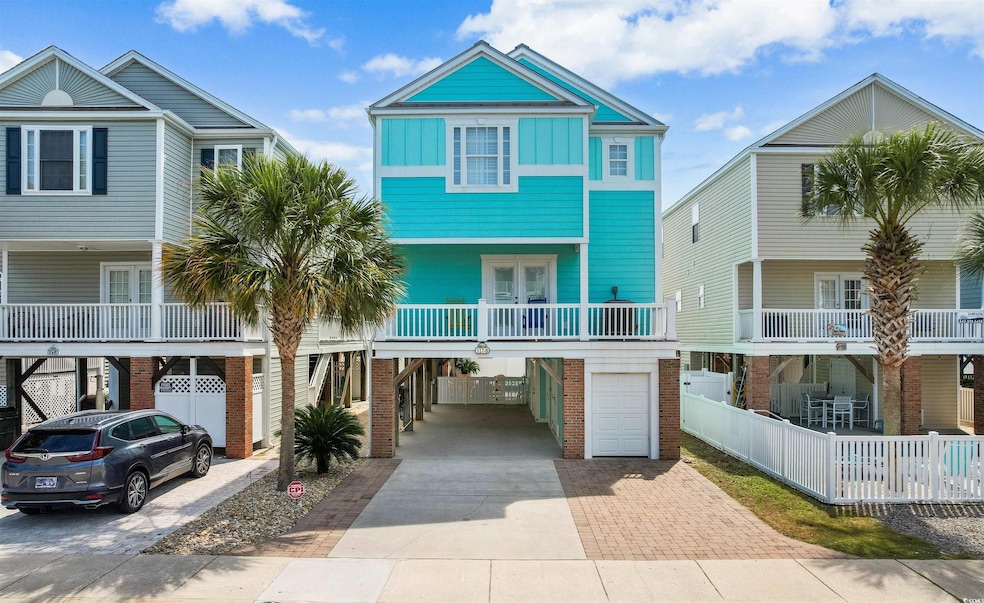 Coastal inspired home with a carport