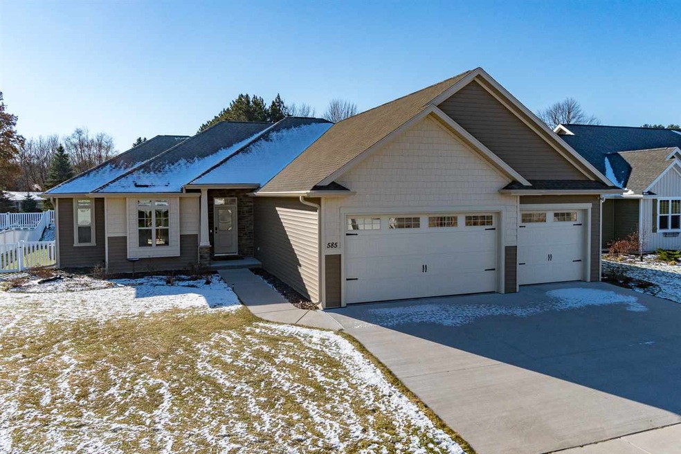 Large ranch home features open concept split bedro