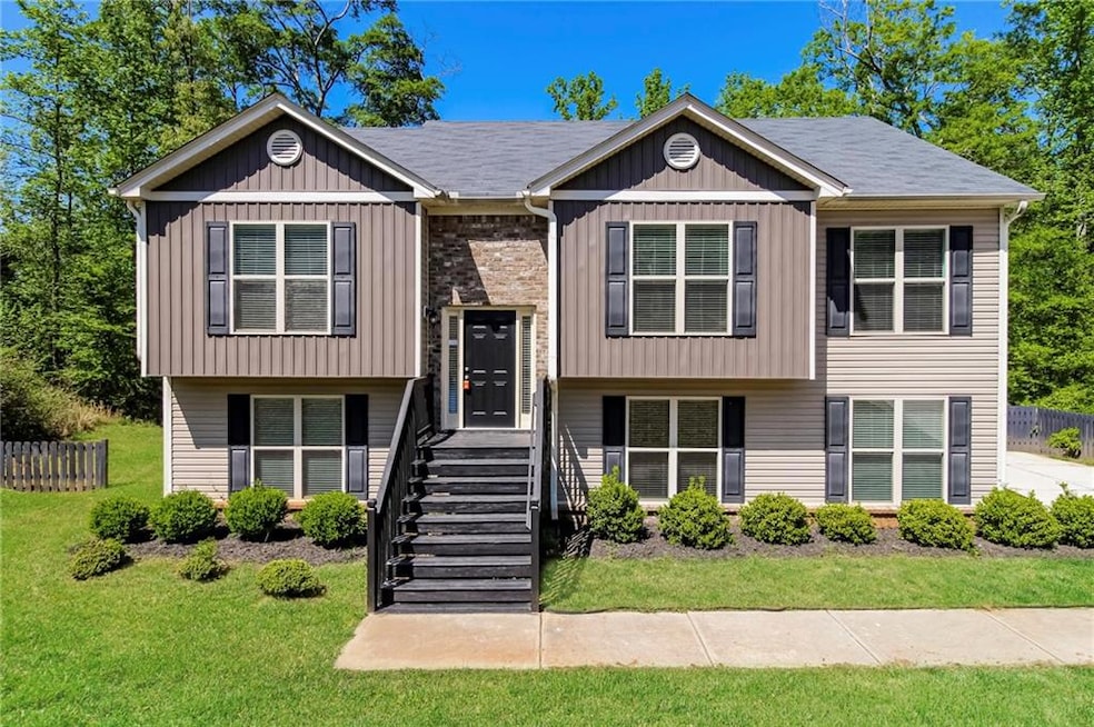 View of split foyer home