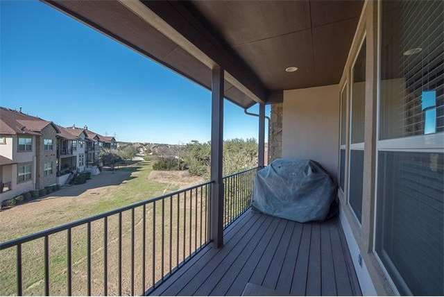 Plenty of room for a grill on the upstairs balcony
