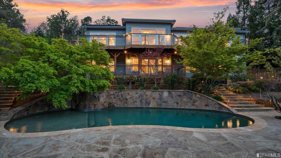 Back of Home, Facing Mt Diablo, at Sunset