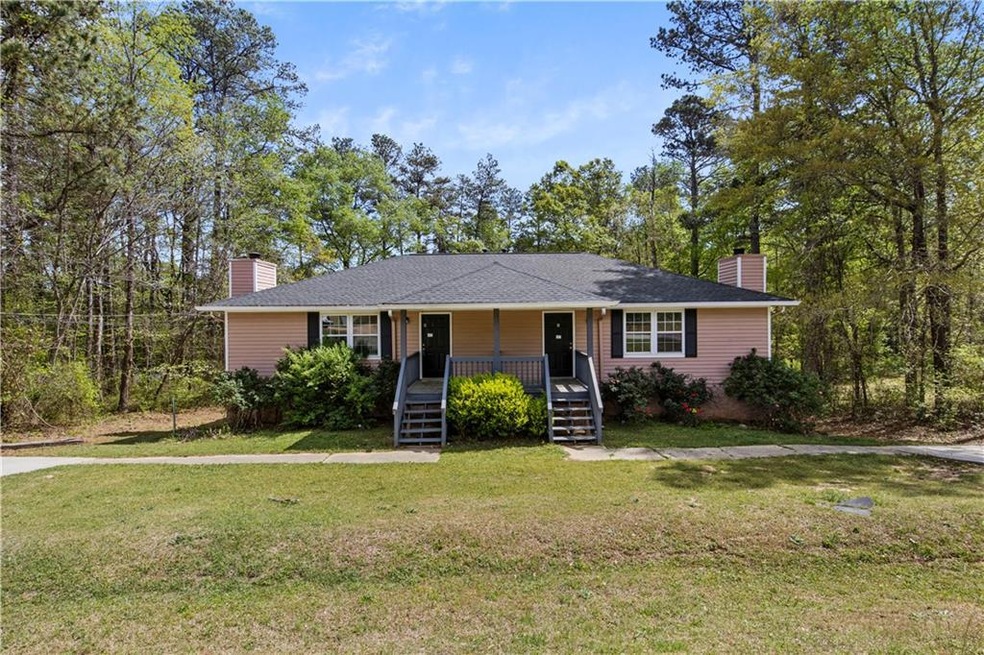 Duplex with covered porch
