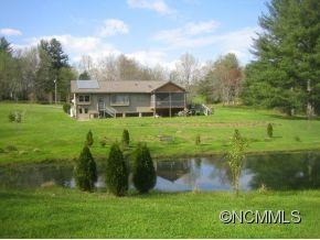 View across pond