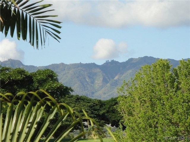 Waianae mountain range from the covered lanai.