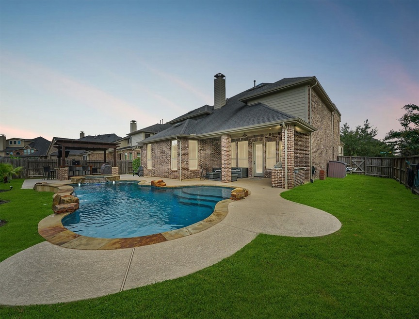 Luxury awaits at 27510 Blinkwood Park! This beautiful two-story Highland home offers 4,005 sqft of living space and boasts 5 bedrooms, 4 bathrooms on a CORNER LOT, 4-CAR GARAGE, a conveniently located GAME ROOM, STUDY, beautifully appointed bedrooms, an incredible backyard oasis with a POOL/SPA, and zoned to Katy ISD!