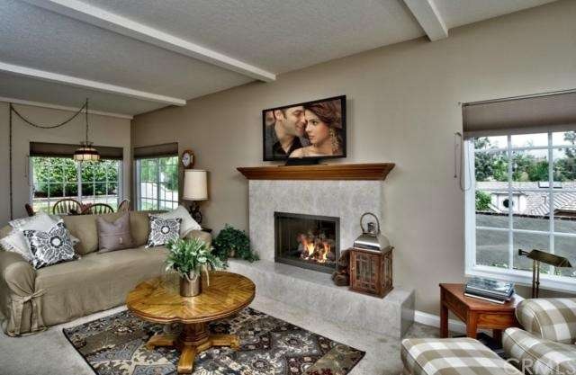 Large Family Room with Beautiful Refinished Firepl