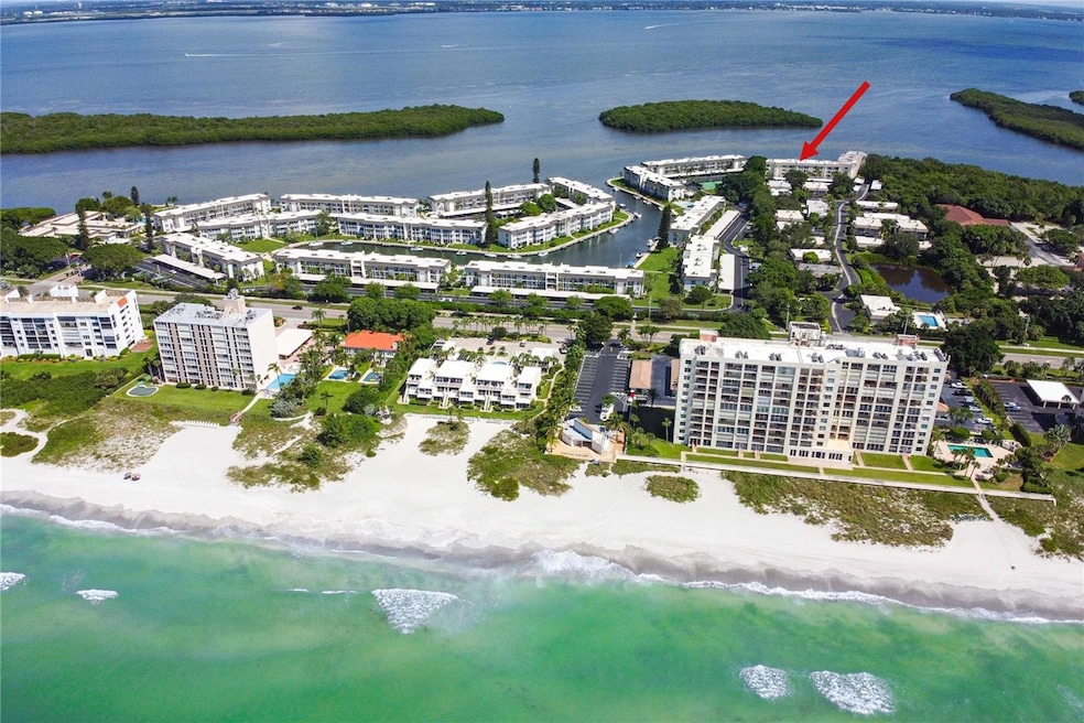 Bay-side Condo Marked in relation to the Deeded Beach