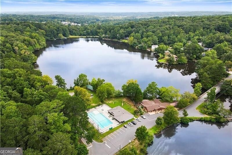 Aerial view of lakes in Mountain Park