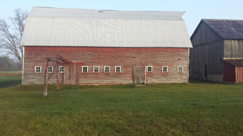 back view of barn