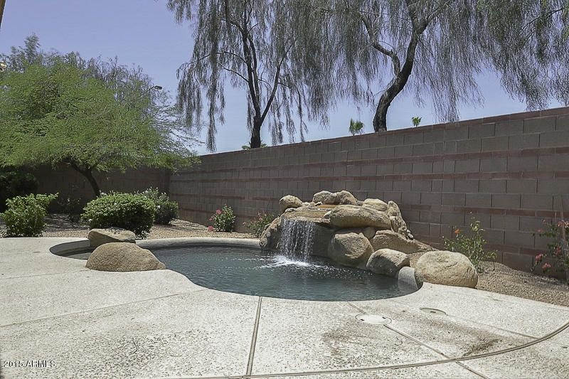 Heated Pool with waterfall