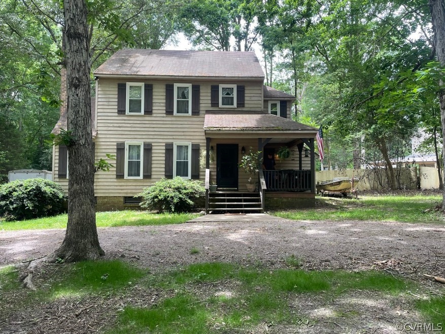 View of front of property featuring covered porch