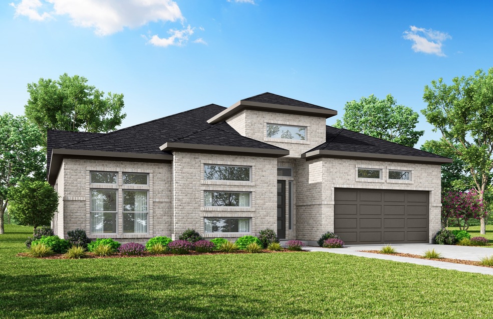 Stonehenge plan by Newmark Homes features over 3000 sq ft and 3 car tandem garage.