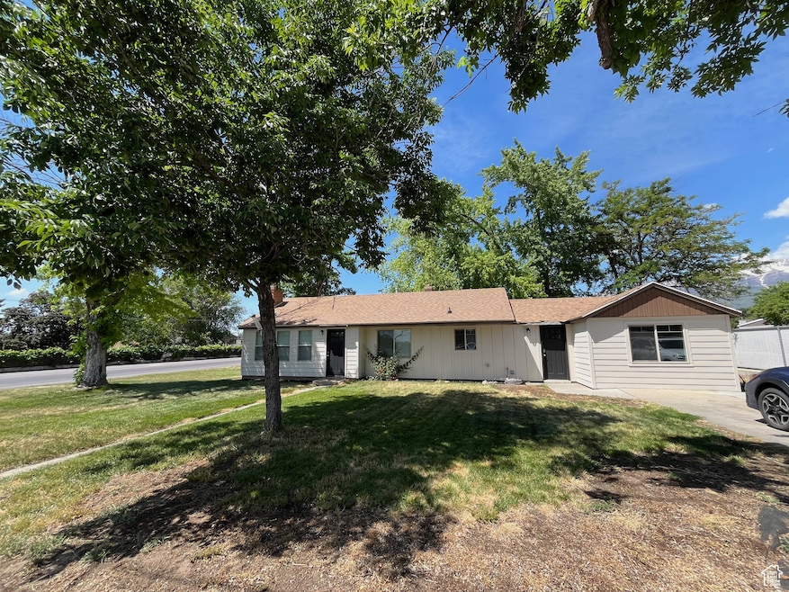 Ranch-style home with a front yard